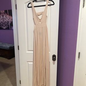 Cream casual maxi dress